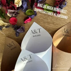 Blumentüten weiß oder braun | 30 Papierdrucke | Blumentüte Hochzeit | DIY