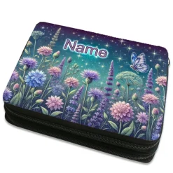 Blumenwiese Federmäppchen inkl. Inhalt mit Name / personalisierbar