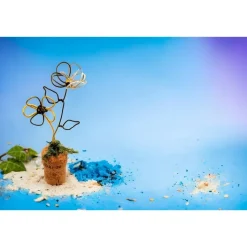 Blumenwiese Weinkorken Sektkorken Upcycling bunt mit Farbverlauf