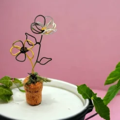 Blumenwiese Weinkorken Sektkorken Upcycling bunt mit Farbverlauf