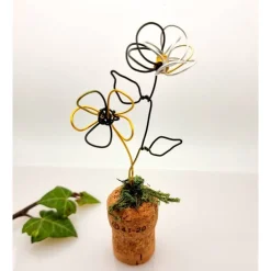 Blumenwiese Weinkorken Sektkorken Upcycling bunt mit Farbverlauf