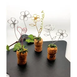 Blumenwiese Weinkorken Sektkorken Upcycling Farbauswahl auch mit Perlchen