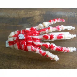 Blutige Hand Haarspange mit Nagel – Gruselige Skeletthand für Halloween, Gothic & Rockabilly