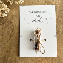 Botschaft im Reagenzglas | personalisierbar | Überraschungsbotschaft | Geschenk | Verkündung Schwangerschaft