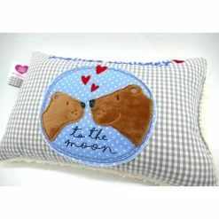 Bär Bärenliebe - to the moon - Namenskissen Taufkissen Kuschelkissen Kindergartenkissen Geburtsgeschenk