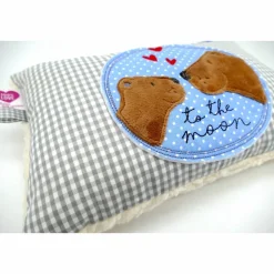 Bär Bärenliebe - to the moon - Namenskissen Taufkissen Kuschelkissen Kindergartenkissen Geburtsgeschenk