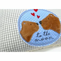 Bär Bärenliebe - to the moon - Namenskissen Taufkissen Kuschelkissen Kindergartenkissen Geburtsgeschenk