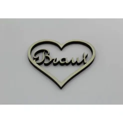 Braut & Bräutigam Herzschild