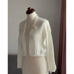 Braut Bolero, Jacke, Stola, Hochzeit, Bolero in Creme !gestrickt!UNIKAT!