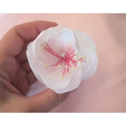 Braut Haarklammer Brosche mit Perle weiß 