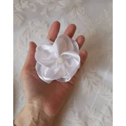 Braut Haarklammer Haarschmuck mit Perle weiß 