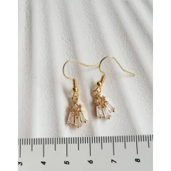 Braut Ohrringe, Hochzeitschmuck Gold mit Zirkonia,Vergoldete Ohrstecker
