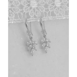Braut Ohrringe in Silber,Braut Schmuck, elegante Ohrringe