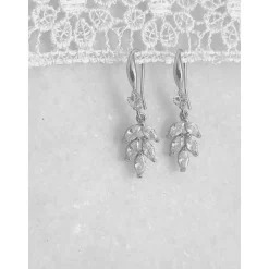 Braut Ohrringe in Silber,Braut Schmuck, elegante Ohrringe