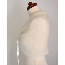 Braut Stola, Bolero, Tuch, Umhang, creme, Hochzeit, Besondere Anlässe, Alpaka Seide!