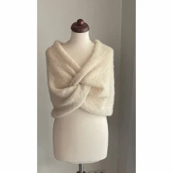 Braut Stola HOCHZEIT,Creme!BOLERO,Brautkleid,Braut Shal!Alpaka, Seide!