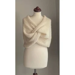 Braut Stola HOCHZEIT,Creme!BOLERO,Brautkleid,Braut Shal!Alpaka, Seide!