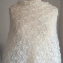 Braut Stola, Umhang, Tuch, Bolero, Weste, Hochzeits Stola, Creme!Alpaka Seide!