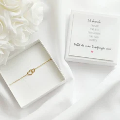 Brautjungfer fragen, Brautjungfern Armband, Willst du meine Brautjungfer sein? Geschenk mit Karte und Geschenkbox