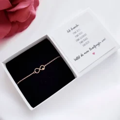 Brautjungfer fragen Karte & Armband – mit Geschenkbox | Bridesmaid Geschenk