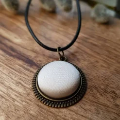 Brautkette ivory Satin in bronze shabby Brautschmuck