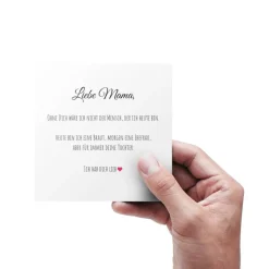 Brautmama Armband Edelstahl, Geschenk für Brautmutter zur Hochzeit, Brautmama Schmuck, mit Karte und Geschenkbox