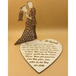 Brautpaar mit Spruch