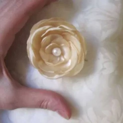 Brautschmuck Haarklammer Haarblume Creme Perle Hochzeit Weihnachten 