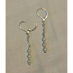 Brautschmuck-Set aus schneeweißen Glaswachsperlen – Rückenkette, Armband & Ohrringe individualisierbar