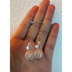 Brautschmuck-Set mit Rückenkette, Armband & Ohrringen aus Bergkristall – Edelstahl, handgefertigt, individualisierbar