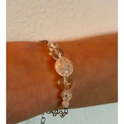 Brautschmuck-Set mit Rückenkette, Armband & Ohrringen aus Bergkristall – Edelstahl, handgefertigt, individualisierbar