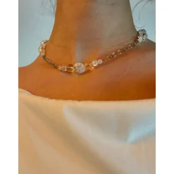 Brautschmuck-Set mit Rückenkette, Armband & Ohrringen aus Bergkristall – Edelstahl, handgefertigt, individualisierbar