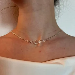 Brautschmuck-Set Rückenkette, Armband & Ohrringe – Böhmischer Glasperlenschmuck kristallklar/transparent individualisier