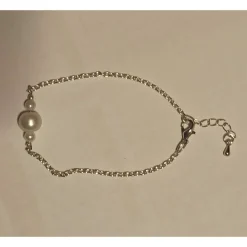 Brautschmuck-Set schneeweiß: Rückenkette, Armband & Ohrringe aus Glaswachsperlen – individualisierbar