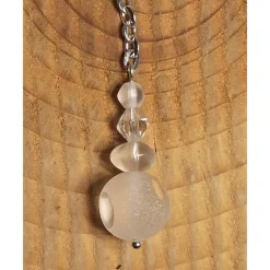 Brautschmuck-Set weiß: Rückenkette, Armband & Ohrringe aus Glas – individualisierbar