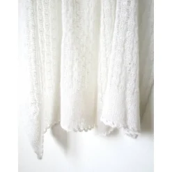 Brautstola  ivory Mohair und Seide, Lace-Stola für die Hochzeit, weiches Umschlagtuch, edles Schultertuch, handgefertigt