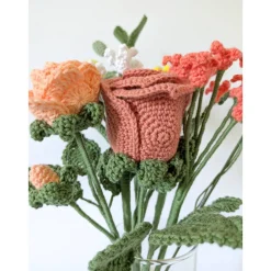 Brautstrauß nachhaltig | Handgemachter gehäkelter Blumenstrauß | Geschenkidee Frau