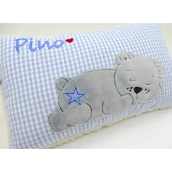 Bärenkissen Namenskissen Taufkissen Kuschelkissen Kindergartenkissen Geburtsgeschenk