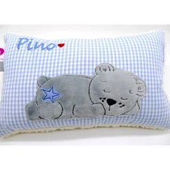 Bärenkissen Namenskissen Taufkissen Kuschelkissen Kindergartenkissen Geburtsgeschenk