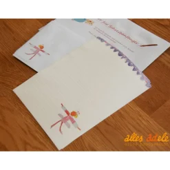 Briefpapier für Schreibanfänger "Kleine Ballerina" für Weihnachten oder Geburtstag