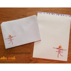 Briefpapier für Schreibanfänger "Kleine Ballerina" für Weihnachten oder Geburtstag