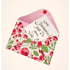 Briefumschlag, Blumenmuster, 13,5cm x 10,5cm, Geschenkverpackung, Liebesbrief