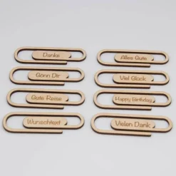 Büroklammer aus Holz zum Geld verschenken, kleines Geldgeschenk