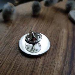 Brosche Pin Anstecknadel Krawattennadel silberfarbe Cabochon 20mm personalisiert