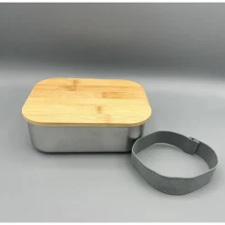 Brotdose für Kinder personalisiert – Edelstahl Lunchbox mit Holzdeckel und Gravur, Geschenk für Geburtstag & Schule