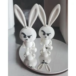 Böser Hase– Frecher Bunny 3D Druck – Coole Gamer Zimmer Deko– Geschenk für Fans & Nerds – 15cm, 20cm, 25cm