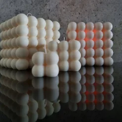 Bubble Cube Kerze – Handgemachte Sojawachs-Kerze in modernem Design, dekorativ und nachhaltig