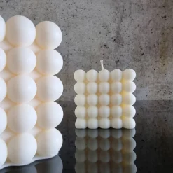Bubble Cube Kerze – Handgemachte Sojawachs-Kerze in modernem Design, dekorativ und nachhaltig