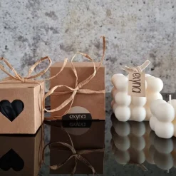 Bubble Cube Kerze – Handgemachte Stilvolle Sojawachs-Kerze in modernem Design, dekorativ und nachhaltig
