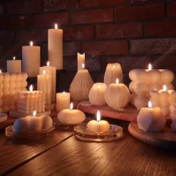 Bubble Cube Kerze – Handgemachte Stilvolle Sojawachs-Kerze in modernem Design, dekorativ und nachhaltig